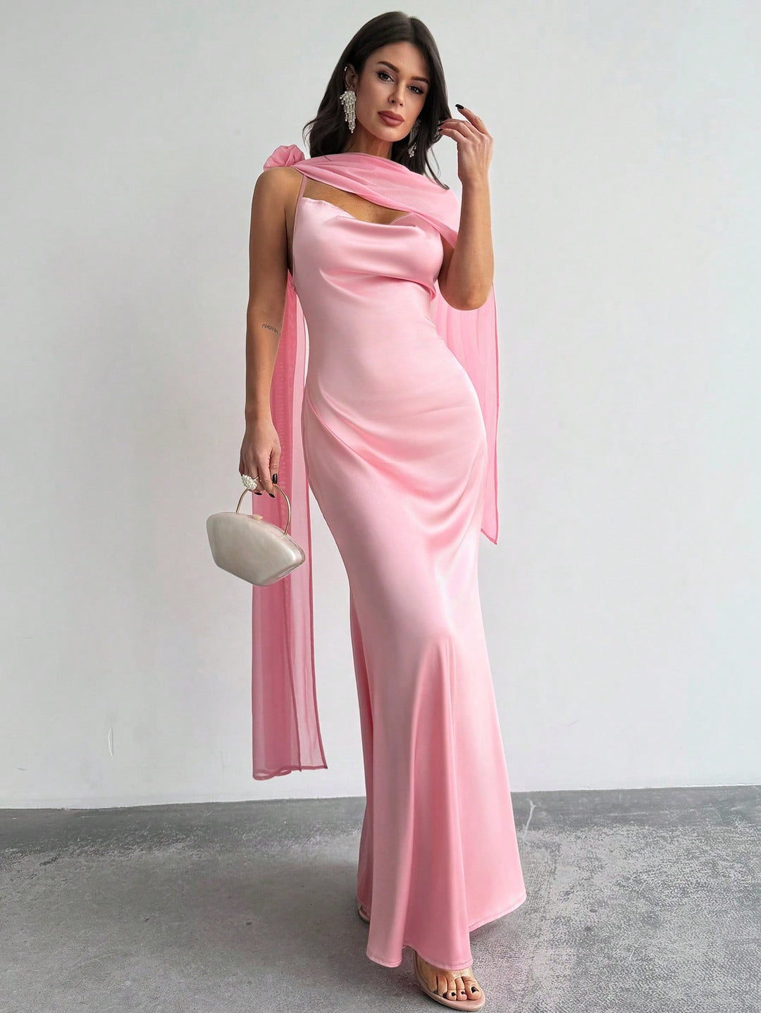 Rochie maxi SHEIN, roz