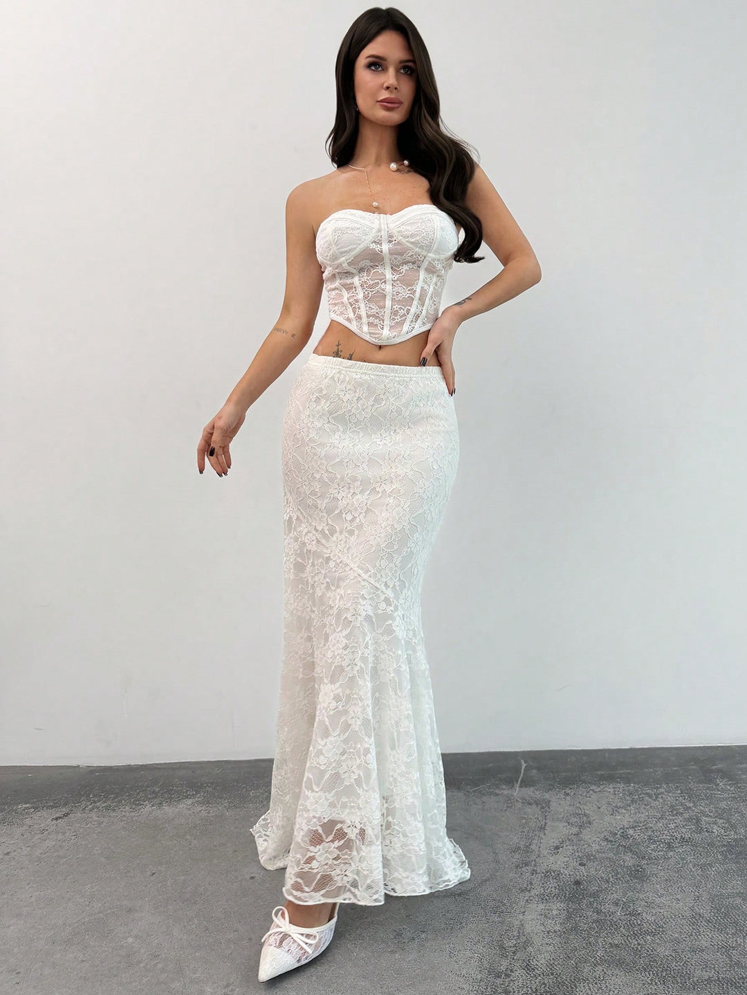 Top SHEIN, alb