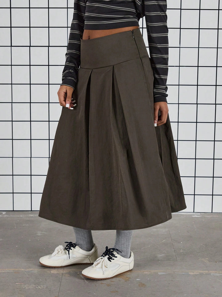 SHEIN midiszoknya, khaki
