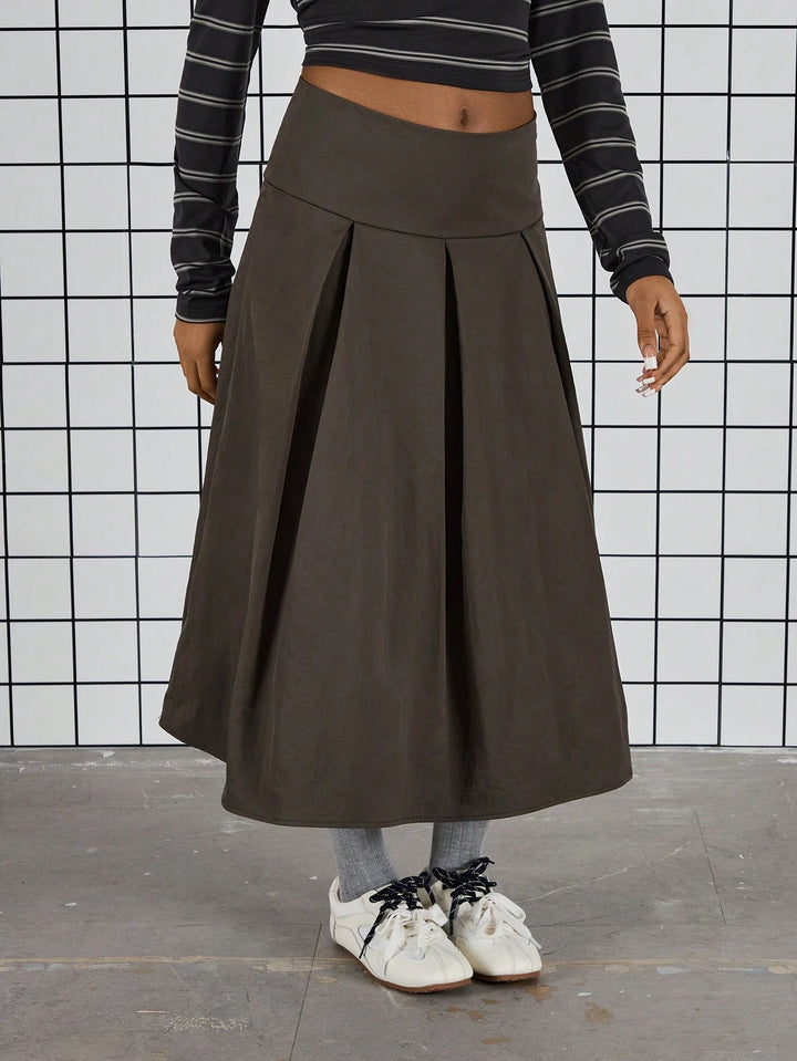 SHEIN midiszoknya, khaki