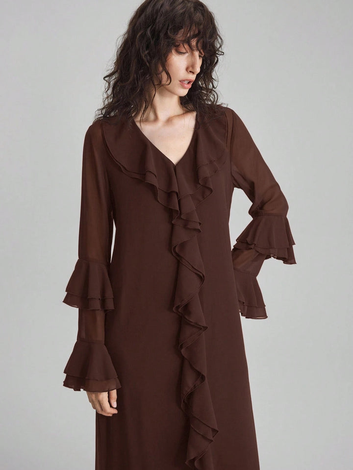 Rochie maxi SHEIN, maro