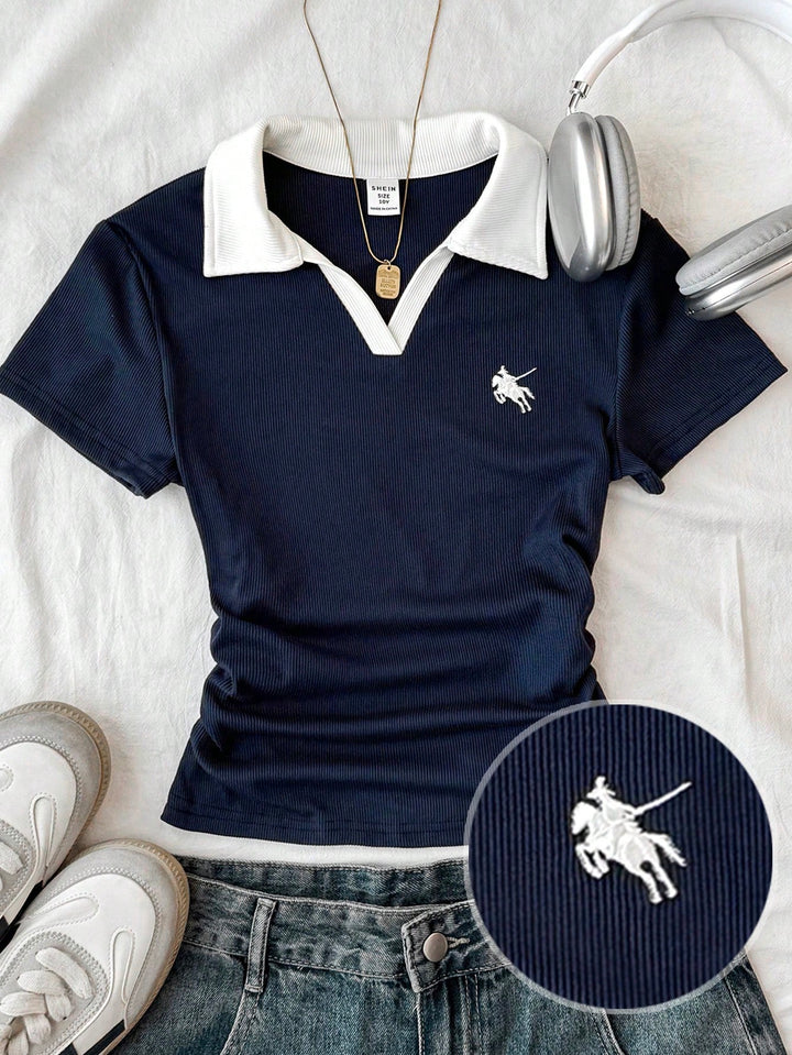 SHEIN T-shirt, kék