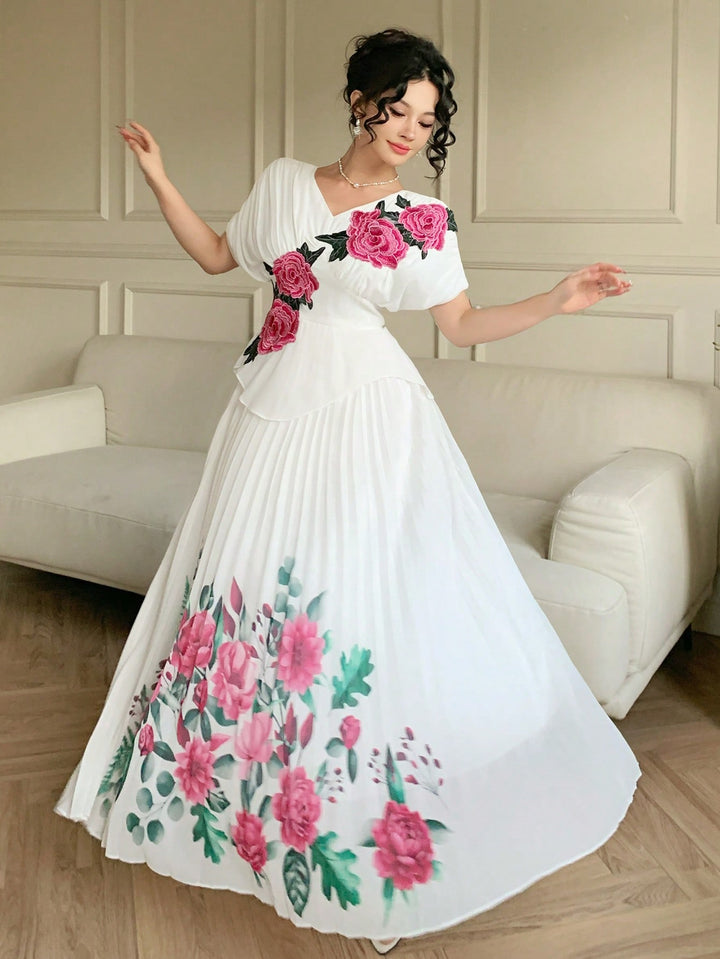 Rochie maxi SHEIN, alb