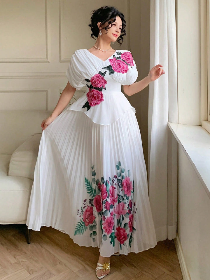 Rochie maxi SHEIN, alb