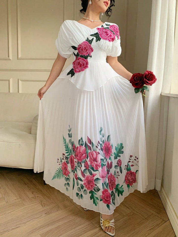 Rochie maxi SHEIN, alb
