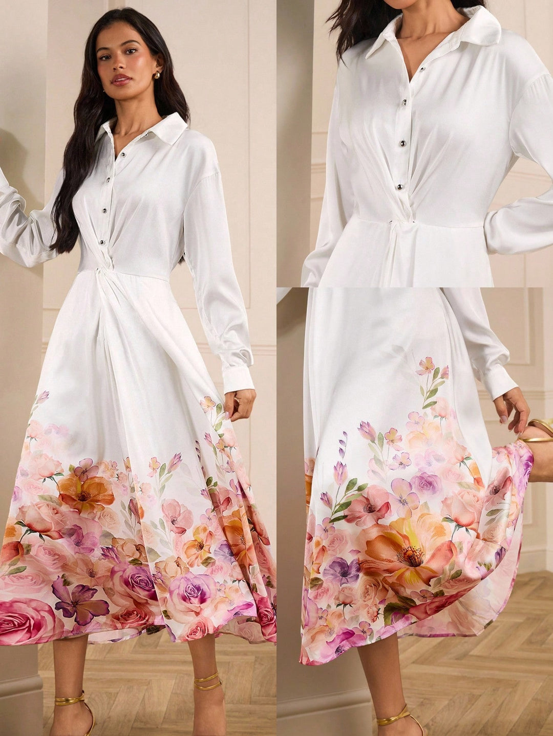 Rochie midi SHEIN, mix culori