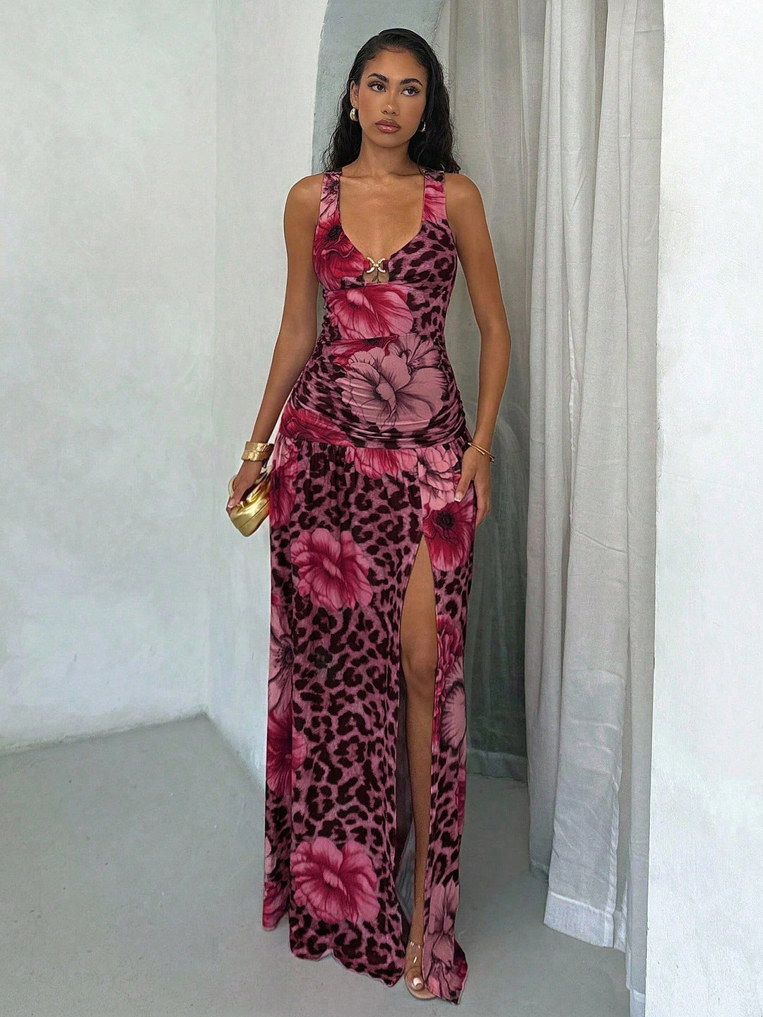 Rochie maxi SHEIN, roz