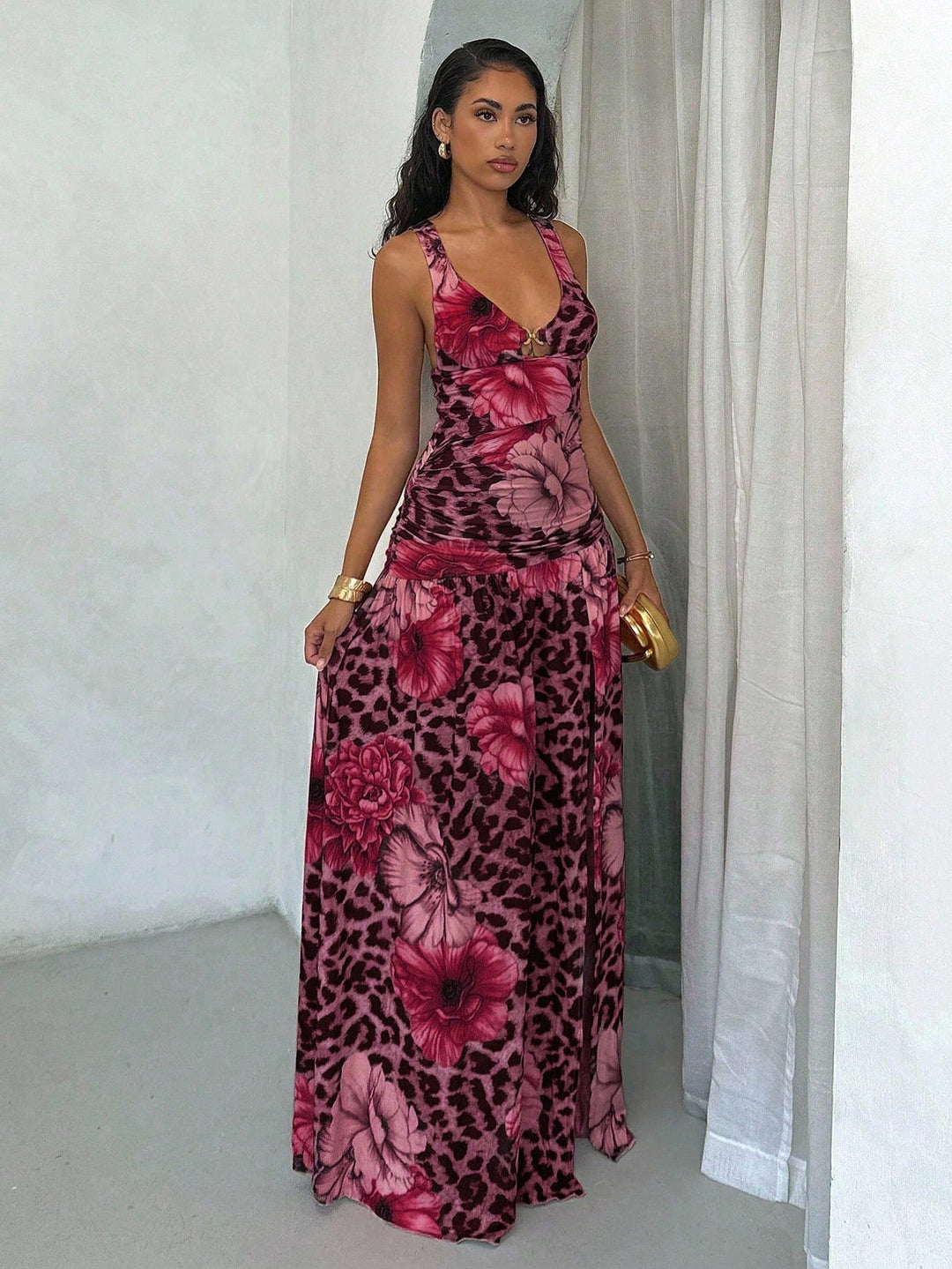 Rochie maxi SHEIN, roz