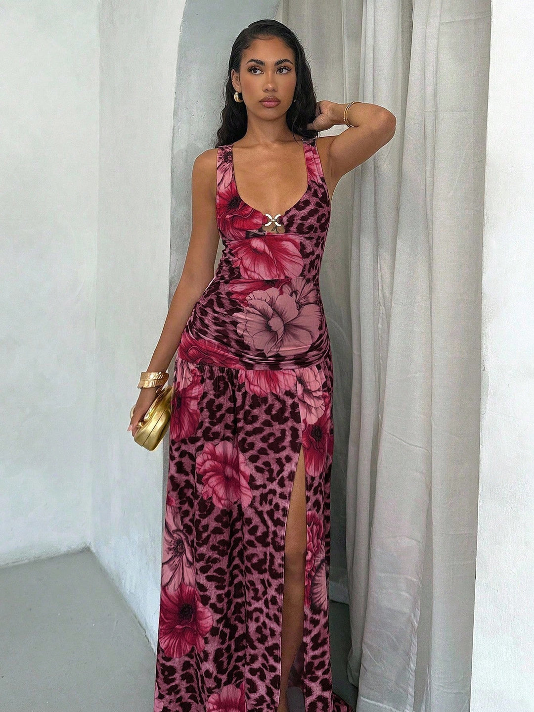 Rochie maxi SHEIN, roz