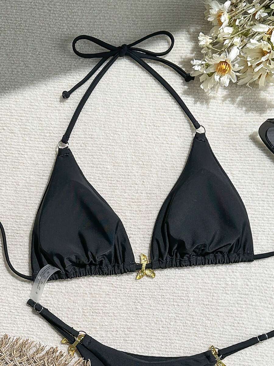 Sutien de baie SHEIN, negru