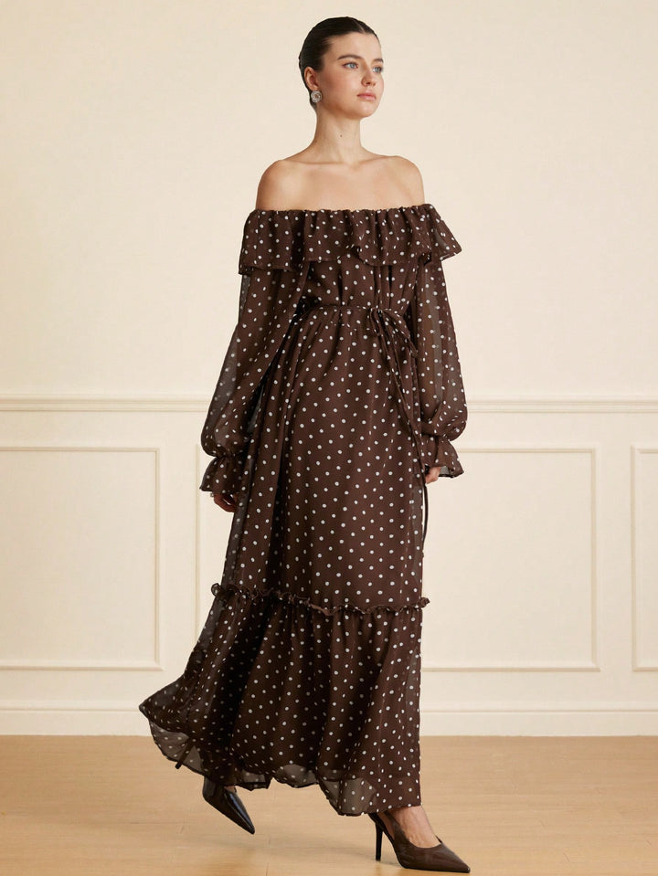 Rochie maxi SHEIN, maro