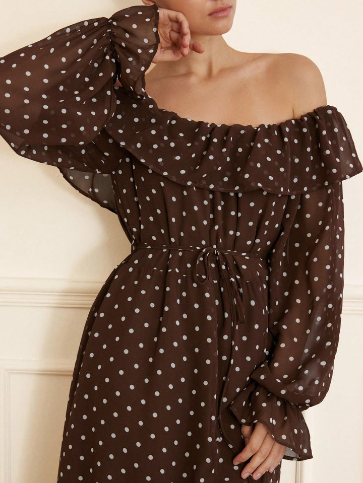 Rochie maxi SHEIN, maro