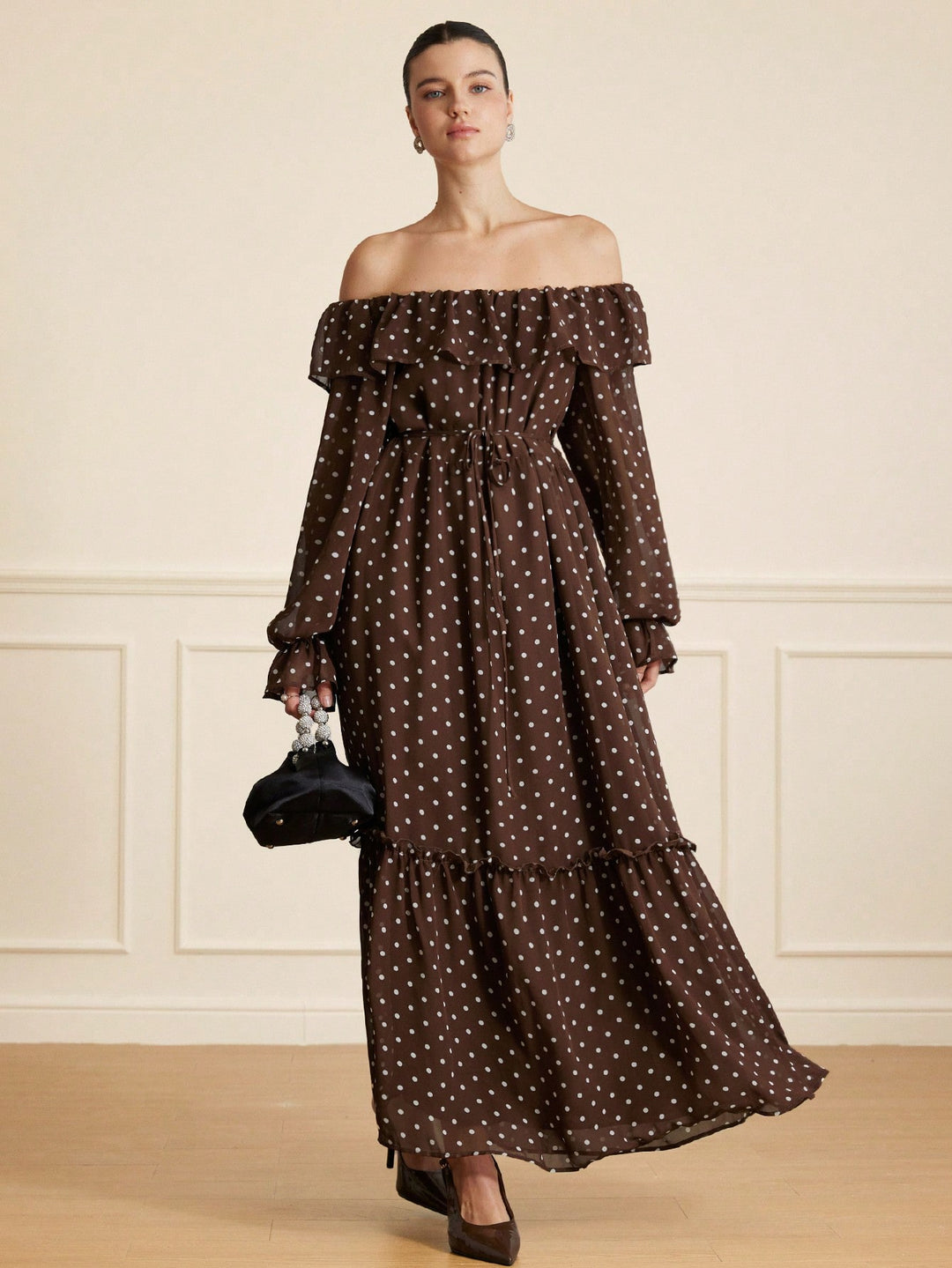 Rochie maxi SHEIN, maro