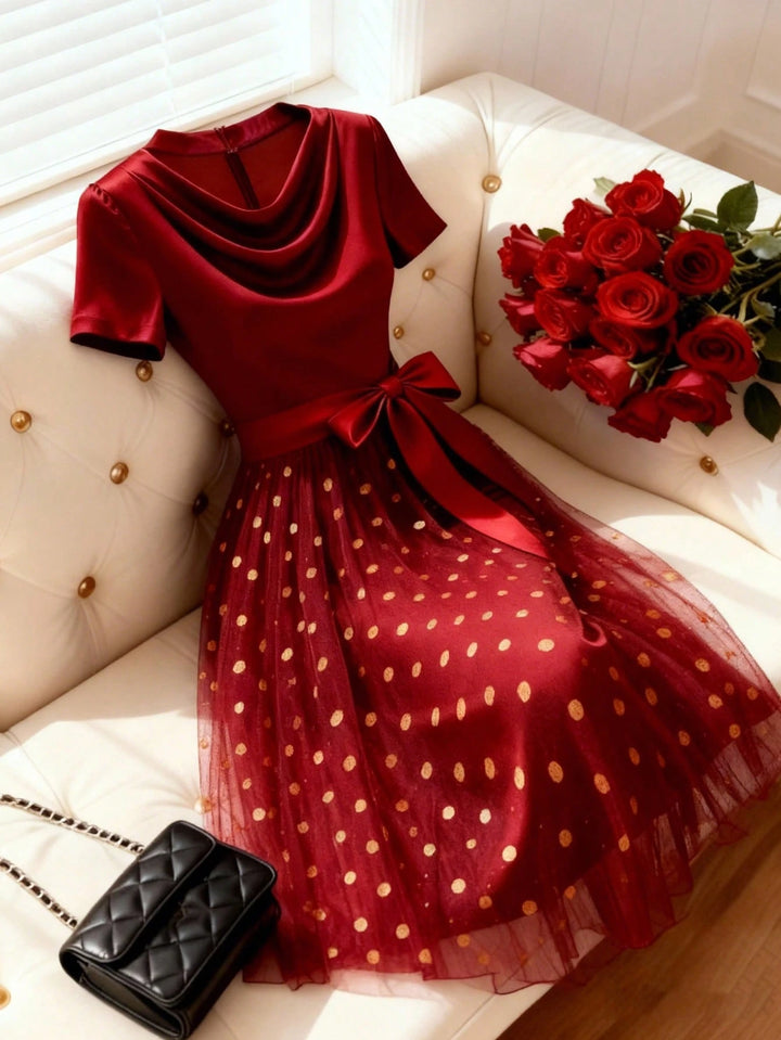 SHEIN Midi Dress, Burgundy