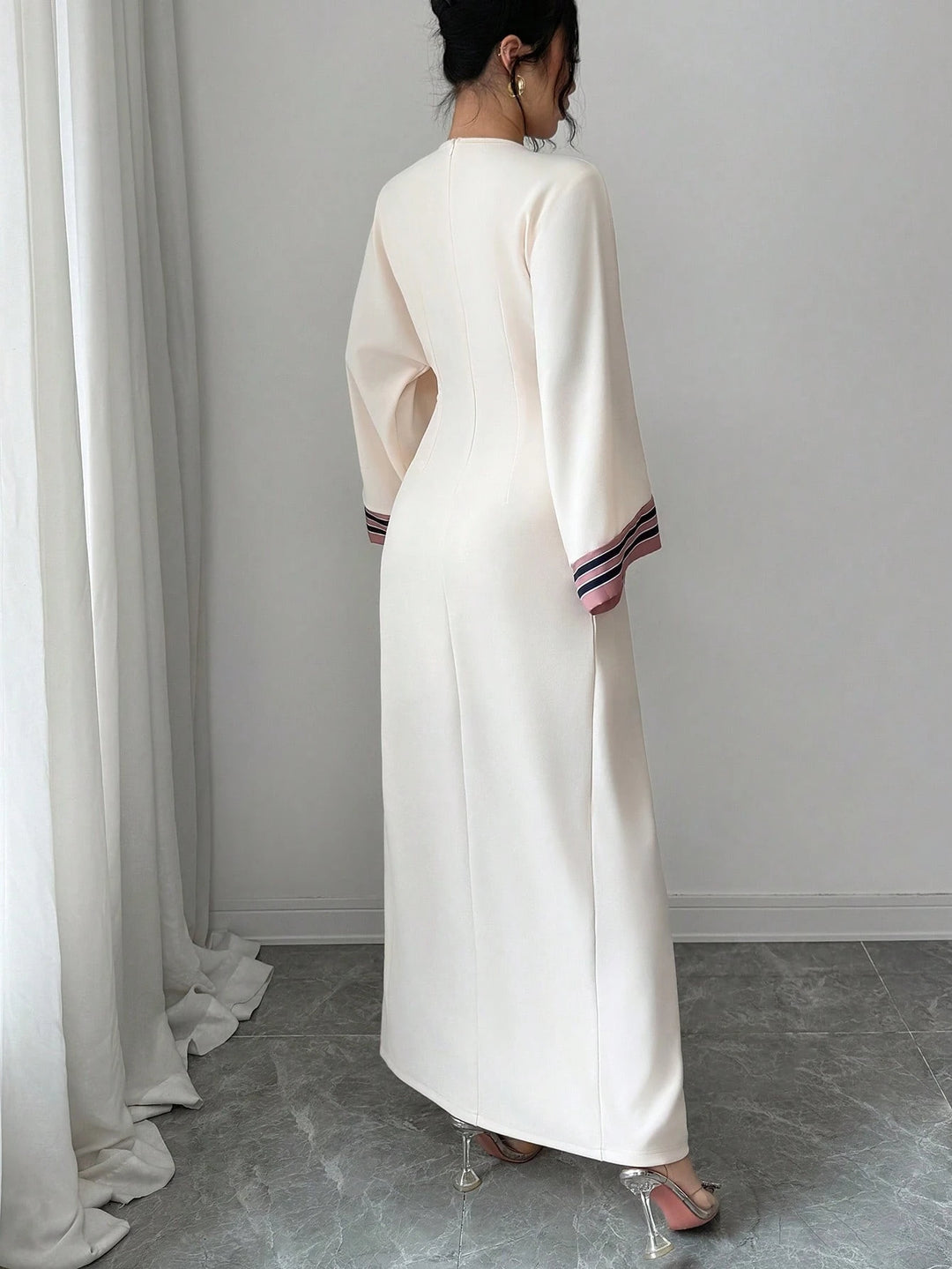 Rochie maxi SHEIN, crem