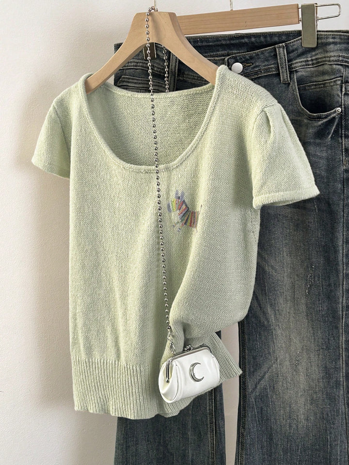 Tricou tricotat SHEIN