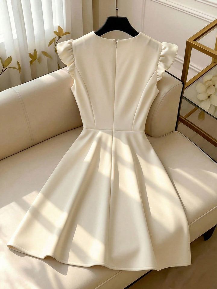 SHEIN bézs midiruha
