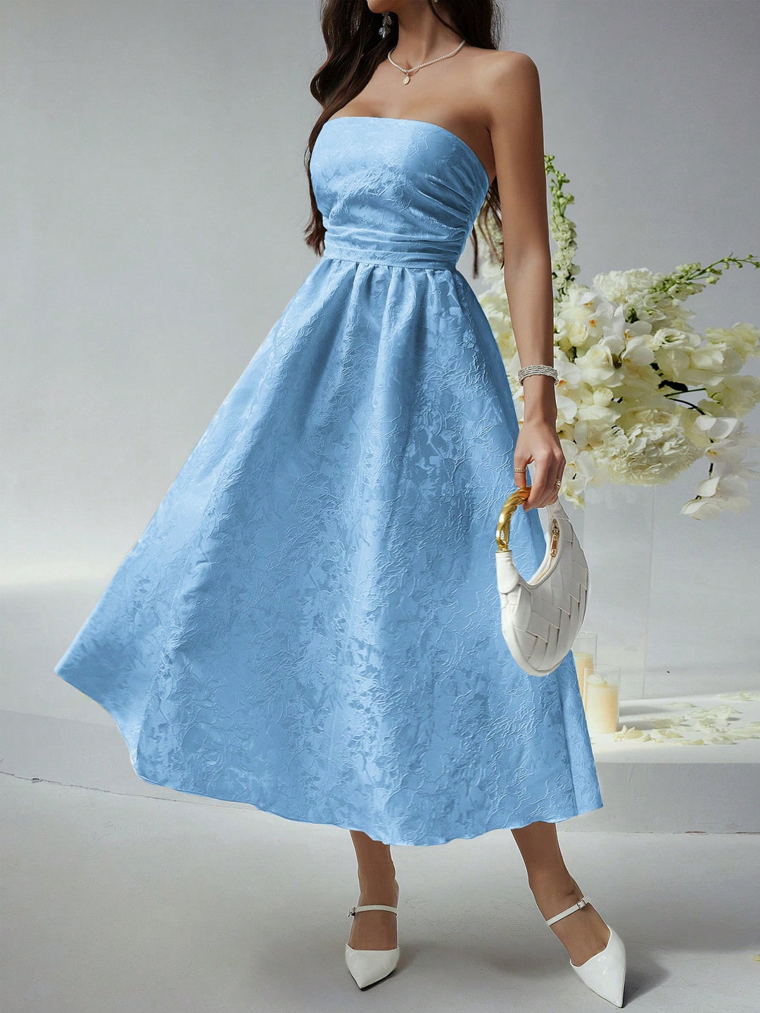 Rochie midi SHEIN, albastru