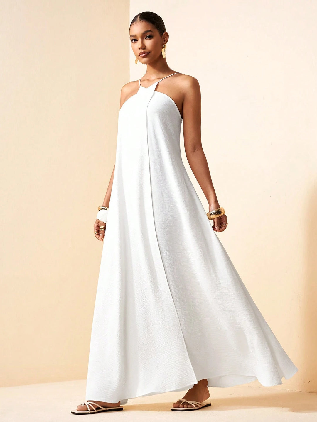 Rochie maxi SHEIN, alb
