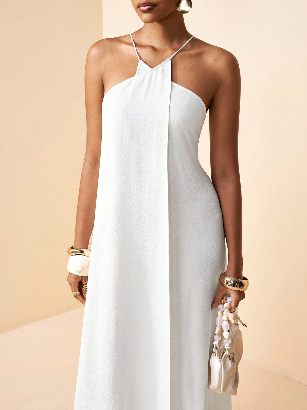 Rochie maxi SHEIN, alb