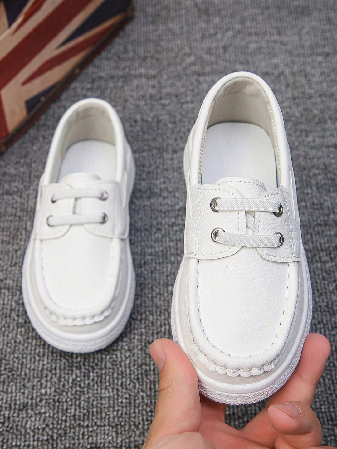 Pantofi casual tip loafers SHEIN, alb