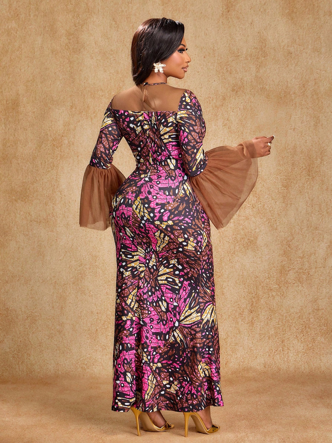 SHEIN maxi ruha, barna