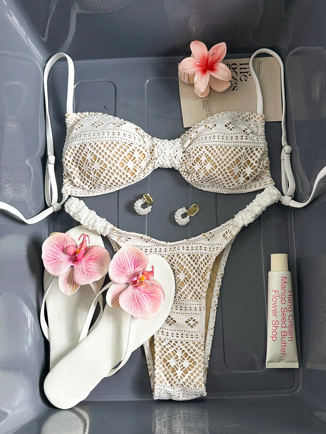 Fehér SHEIN bikini szett
