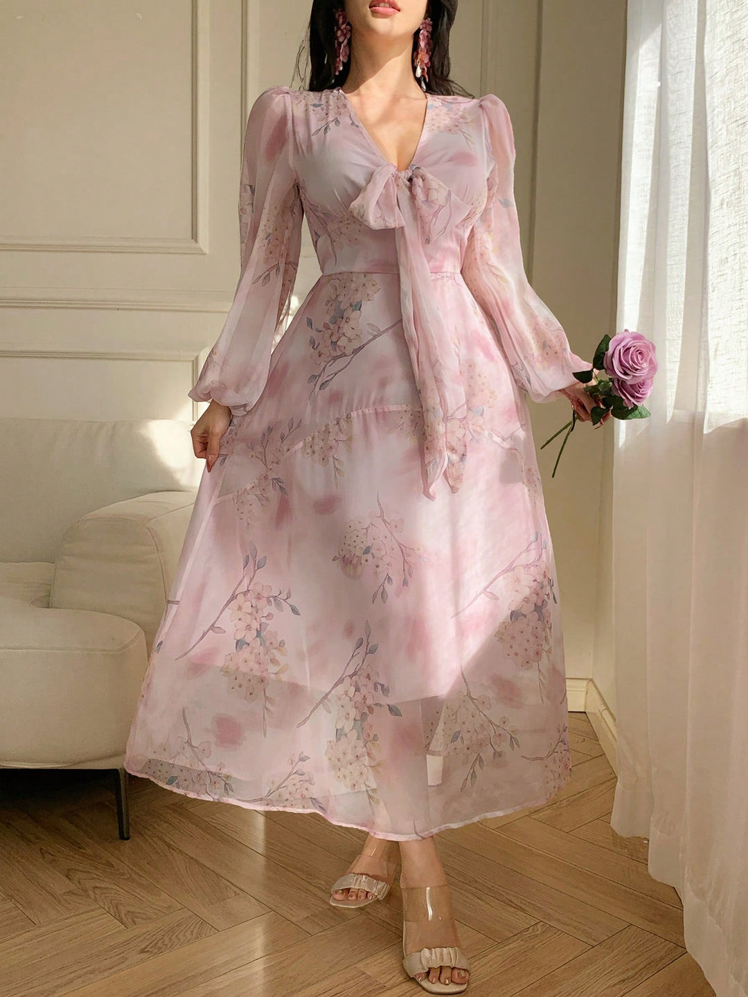 Rochie maxi SHEIN, roz