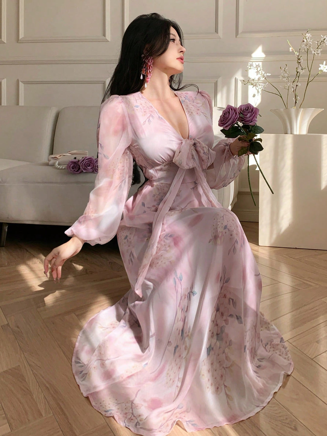 Rochie maxi SHEIN, roz