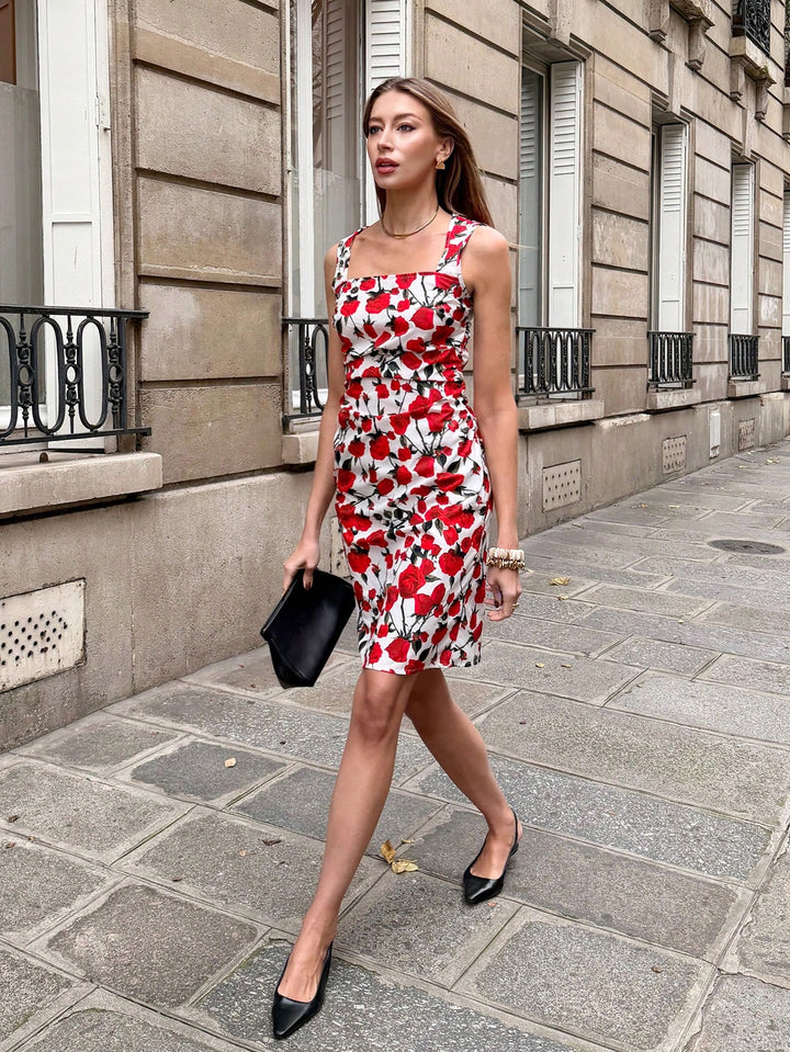 Rochie midi SHEIN, vișiniu