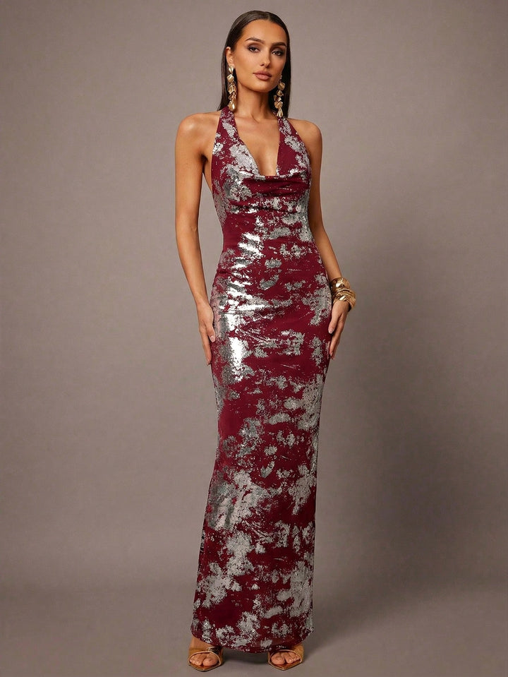 Rochie maxi SHEIN, vișiniu