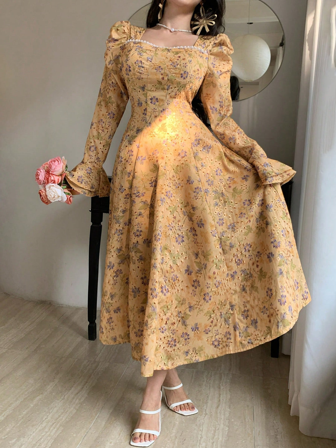 Rochie maxi SHEIN, galben