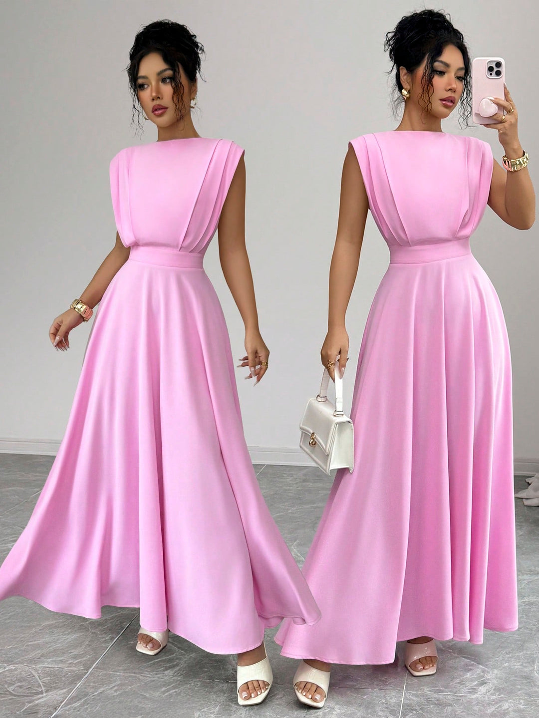Rochie maxi SHEIN, roz