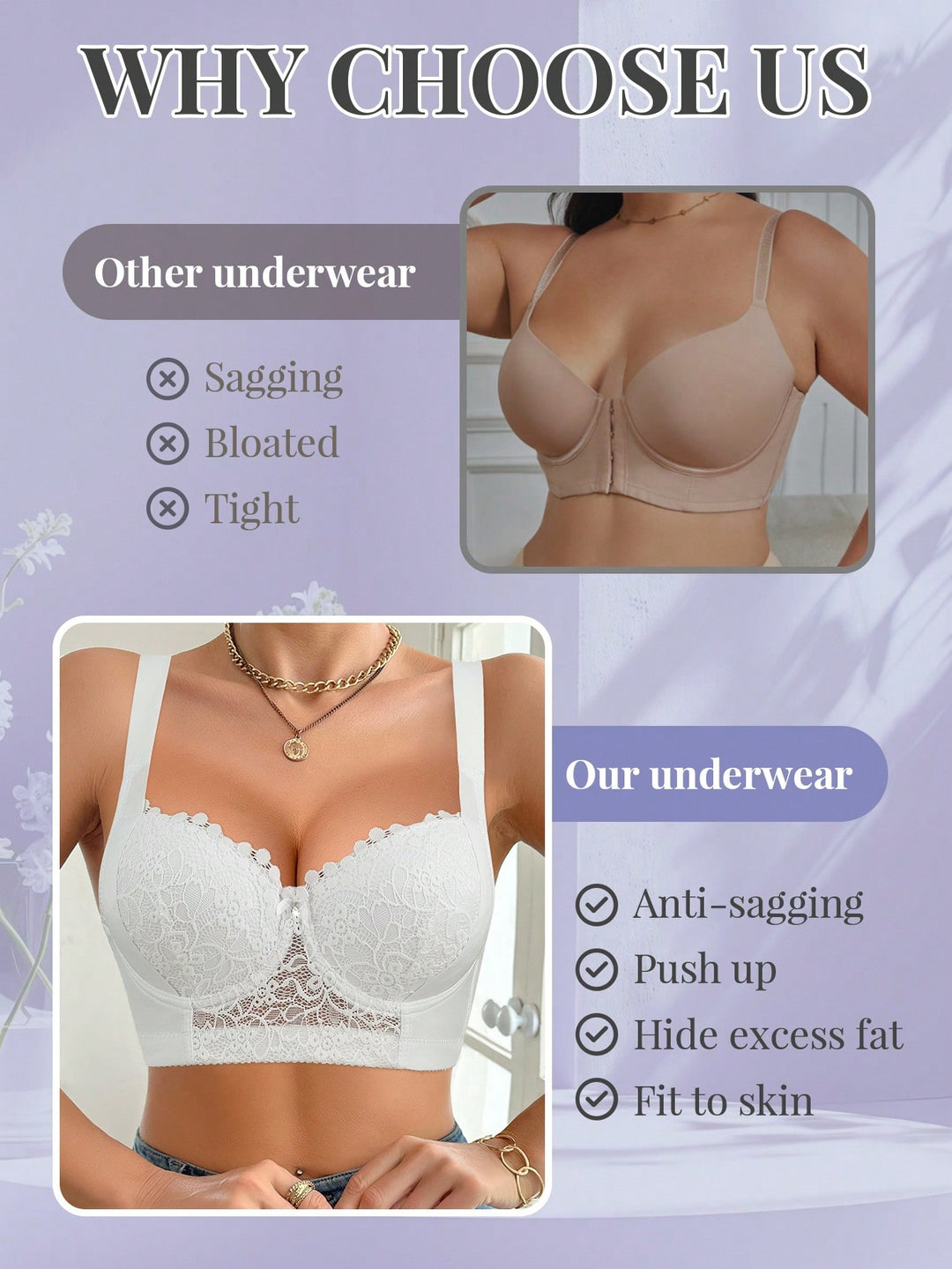 Sutien SHEIN, alb