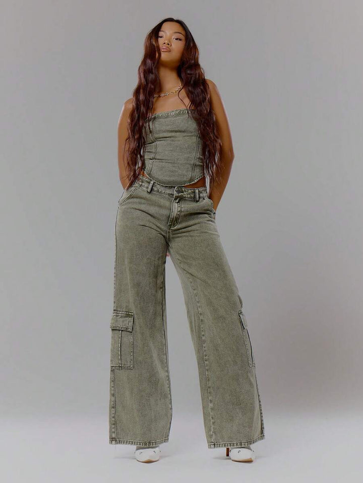 Jeans SHEIN, kaki