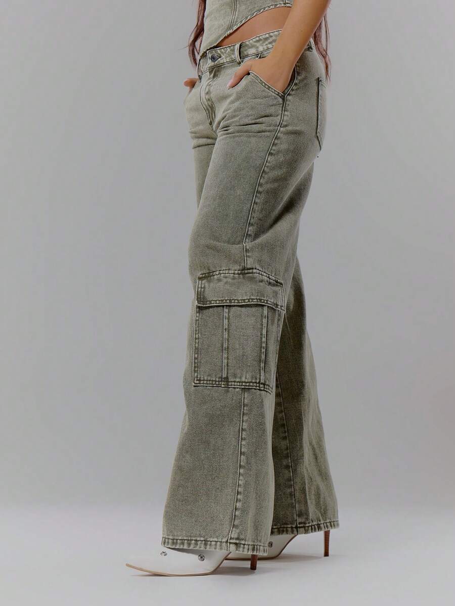Jeans SHEIN, kaki