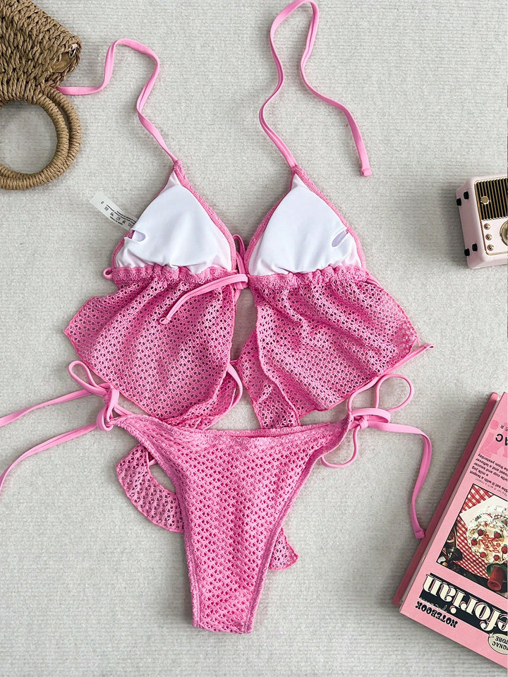Costum de baie SHEIN, roz