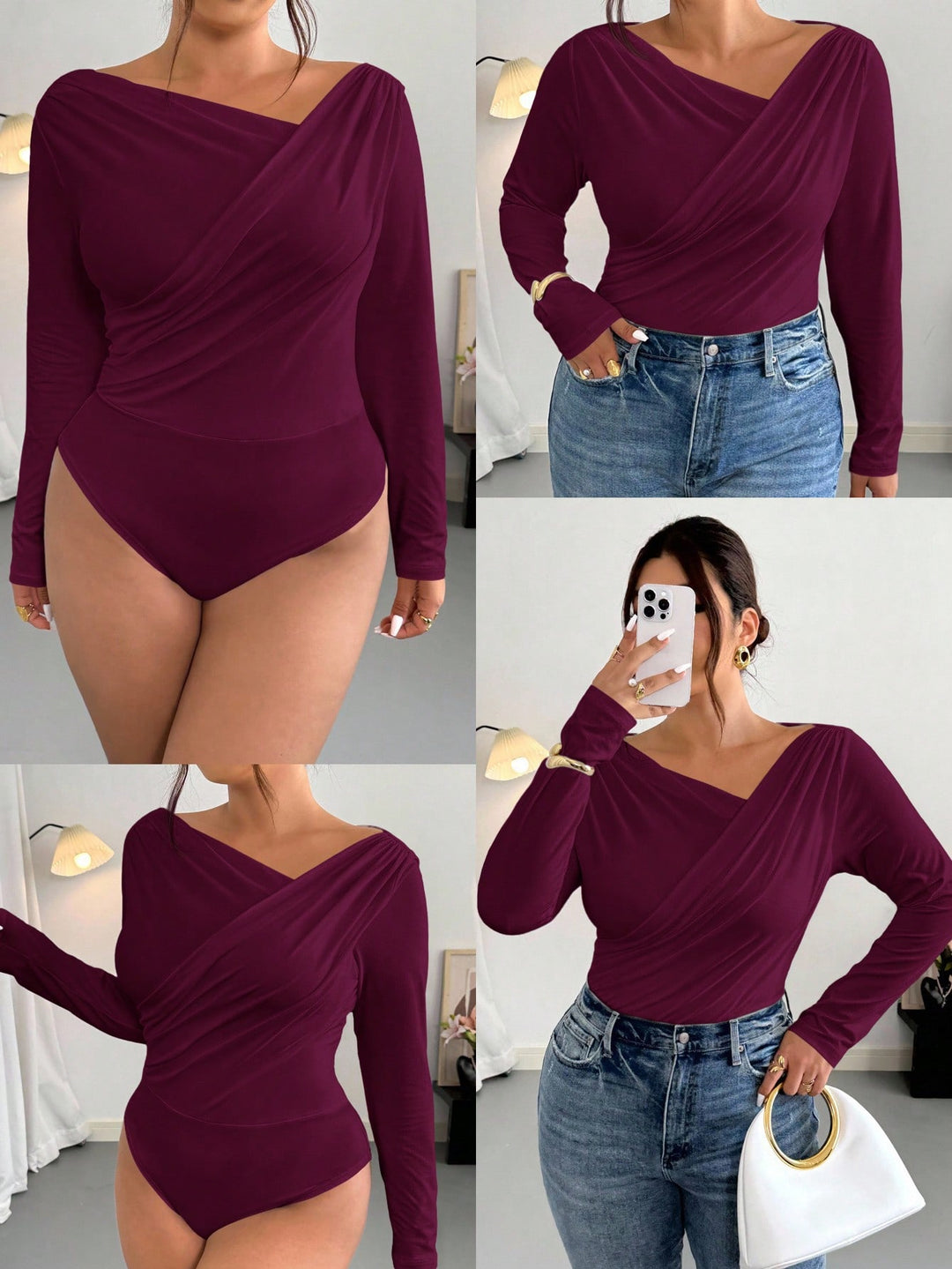 Body SHEIN, vișiniu