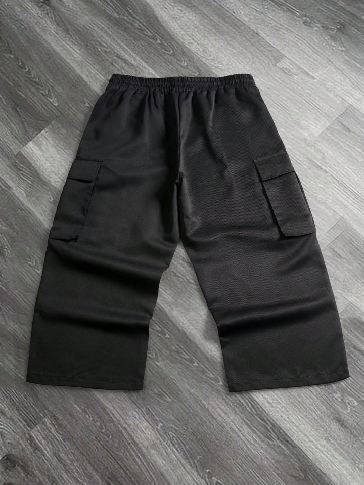 Pantaloni 3/4 SHEIN, negru