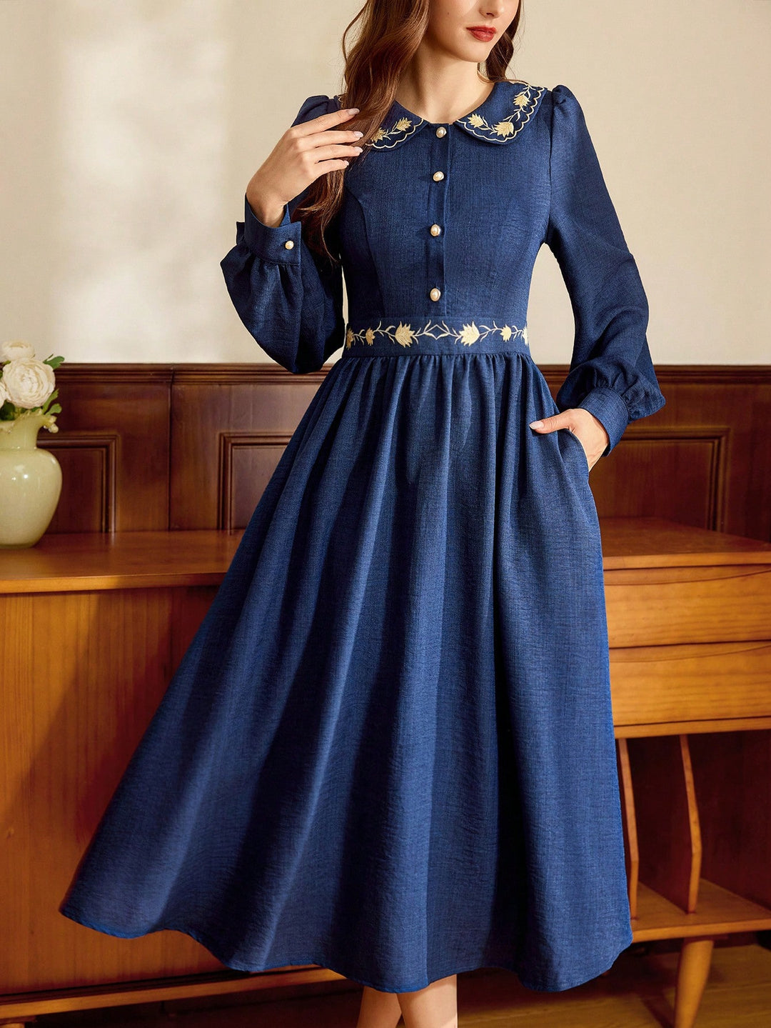SHEIN Maxi ruha, kék