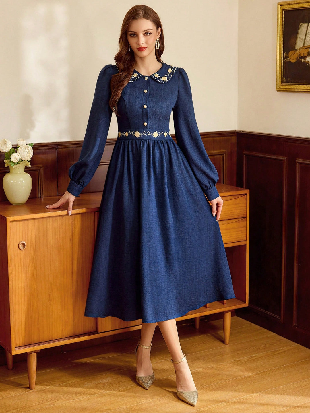 SHEIN Maxi ruha, kék