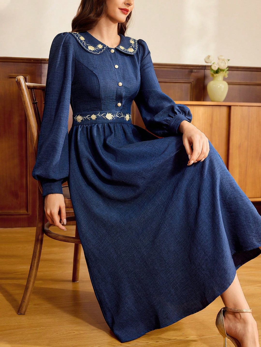 SHEIN Maxi ruha, kék
