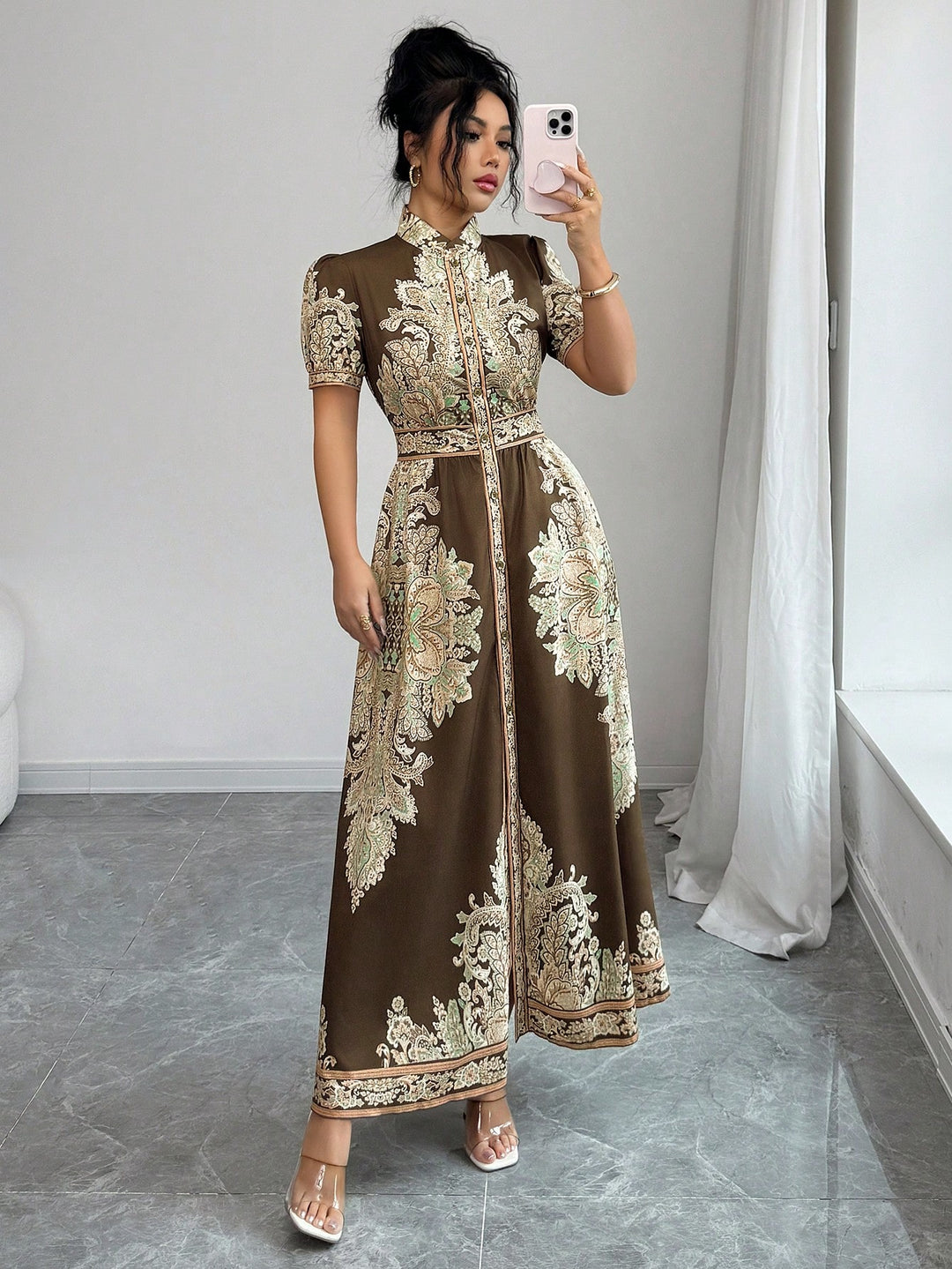 Rochie maxi SHEIN, verde