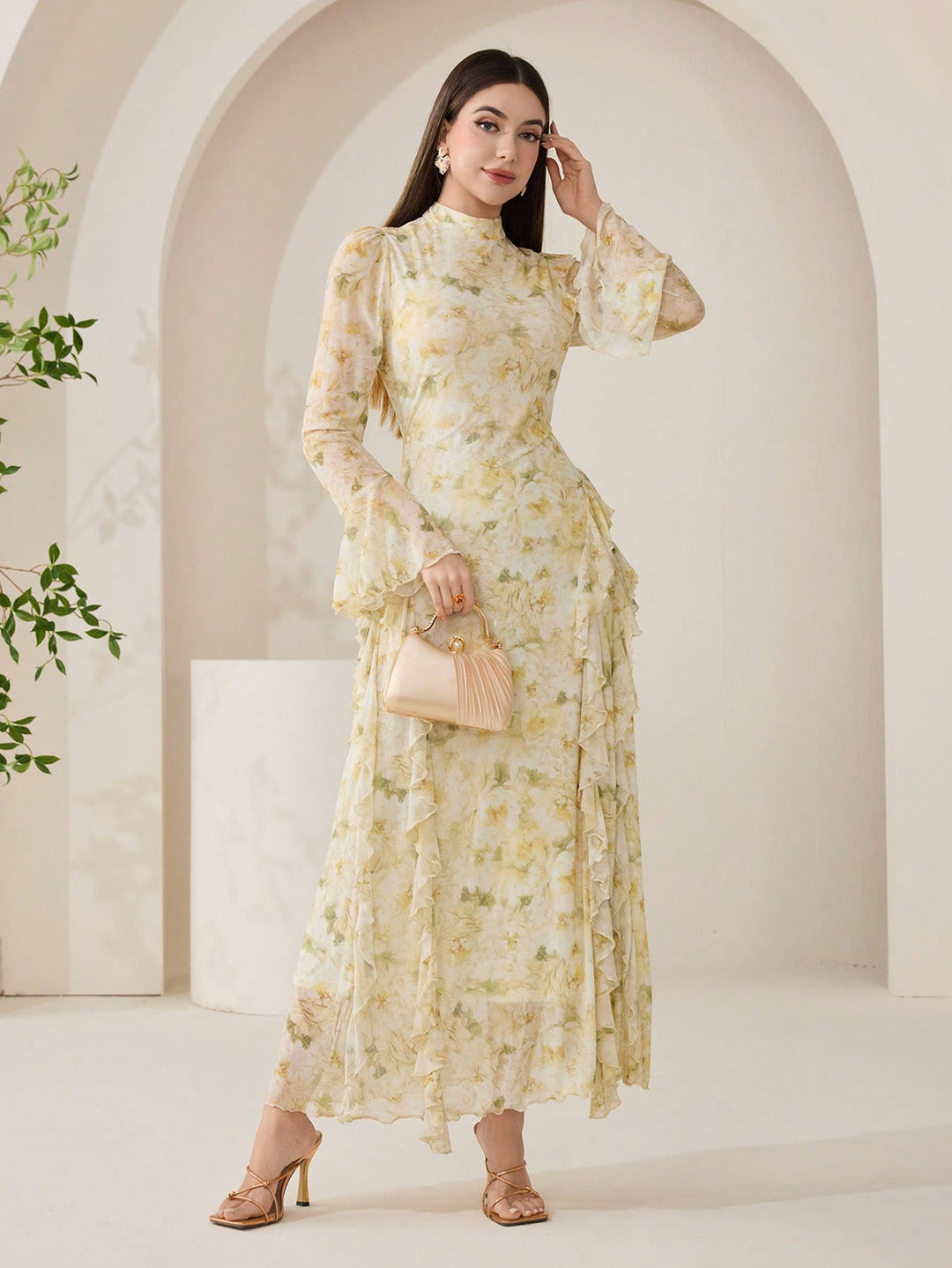 Rochie maxi SHEIN, mix culori