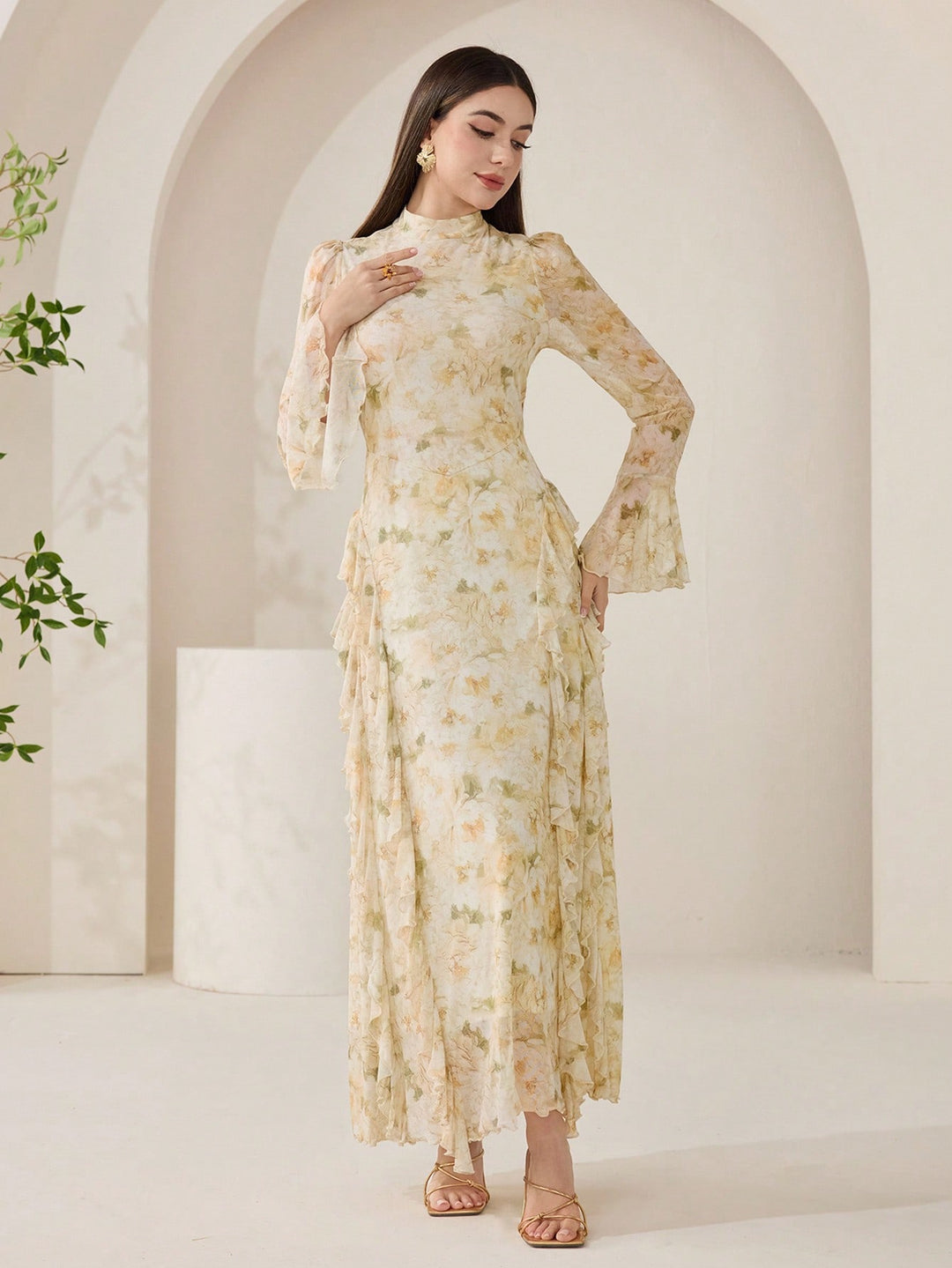 Rochie maxi SHEIN, mix culori