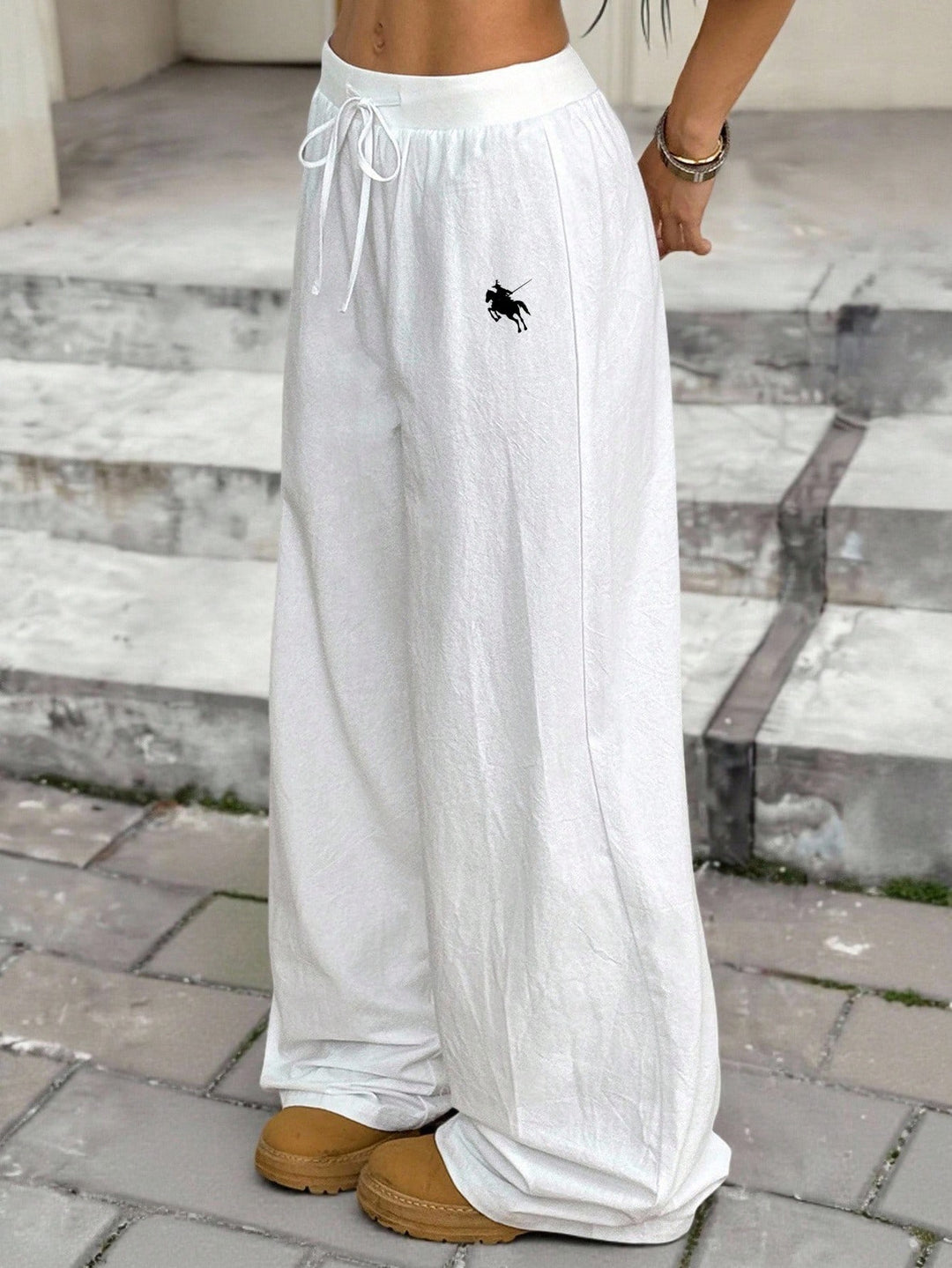 Pantaloni SHEIN, alb