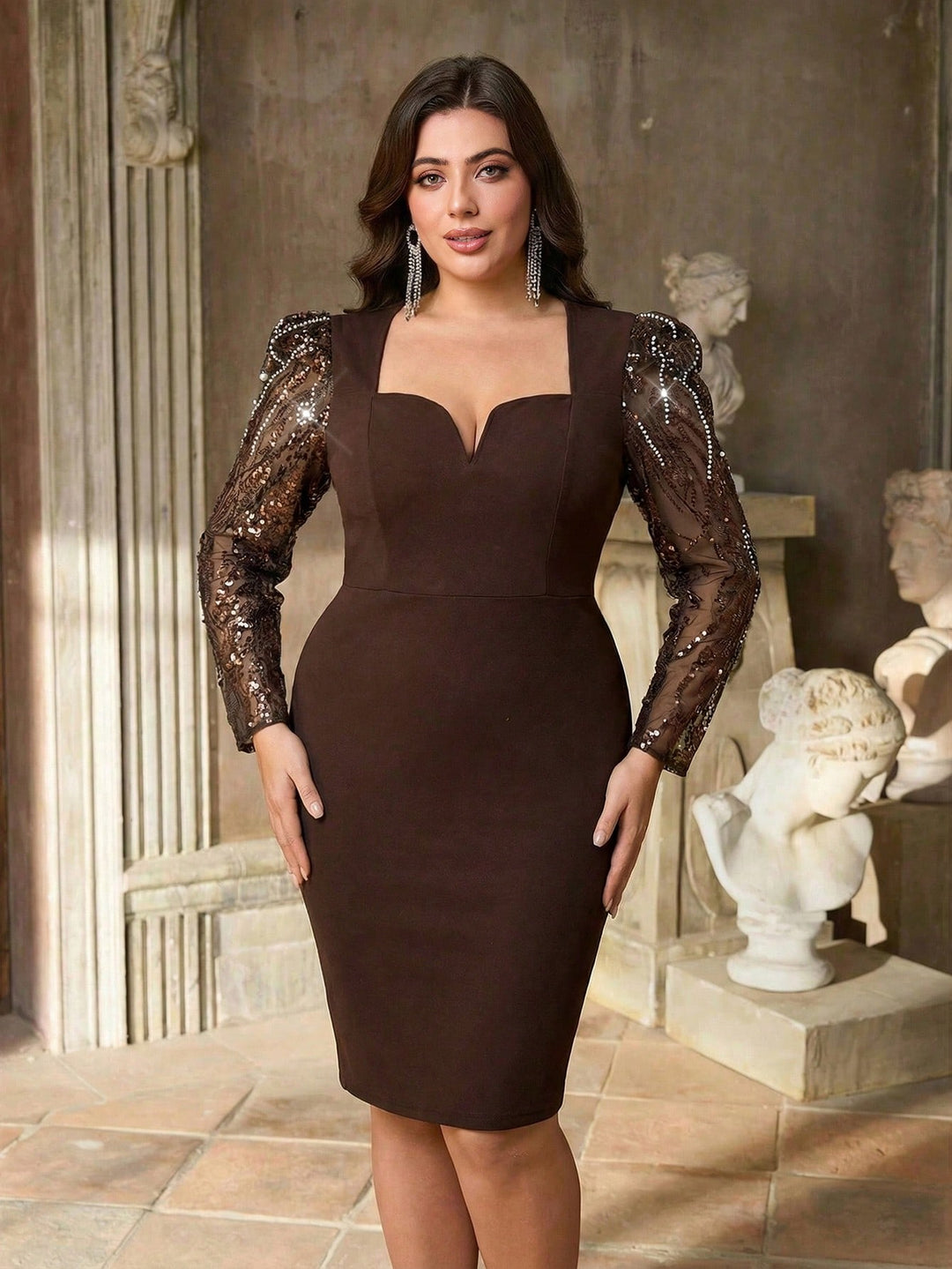 Rochie SHEIN, maro