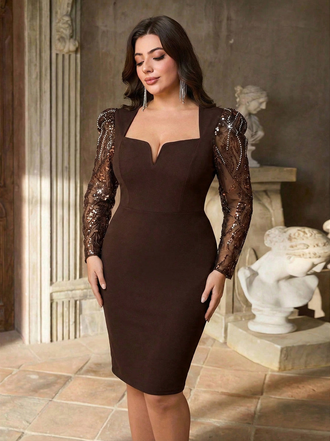 Rochie SHEIN, maro