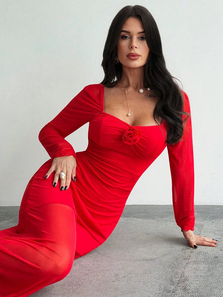 Rochie maxi SHEIN, roșu