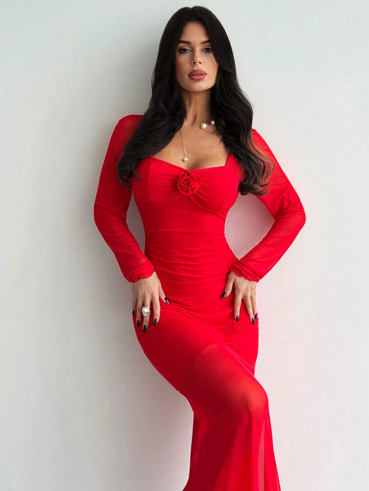 Rochie maxi SHEIN, roșu